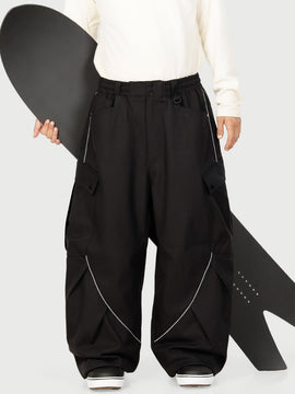 Men's Camden Punk Reflective Street Utility Cargo Snow Pants – Baggy Freestyle Fit