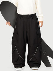 Men's Camden Punk Reflective Street Utility Cargo Snow Pants – Baggy Freestyle Fit