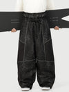 Men's Wild Motion Multi Pocket Reflective Colorblock Super Baggy Snow Pants