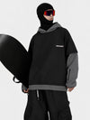 Men's Park Rider Freestyle Snow Hoodie – 2-in-1 Layered Style with Contrast Sleeves