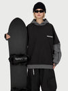 Women's Park Rider Freestyle Snow Hoodie – 2-in-1 Layered Style with Contrast Sleeves