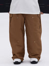 Men's Double Knee Mountain Freestyle Baggy Camo Snow Pants