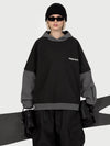 Women's Park Rider Freestyle Snow Hoodie – 2-in-1 Layered Style with Contrast Sleeves