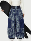 Women's Wild Motion Multi Pocket Reflective Colorblock Super Baggy Snow Pants