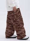 Women's Double Knee Mountain Freestyle Leopard Baggy Snow Pants