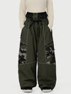 Women's Wild Motion Multi Pocket Reflective Colorblock Super Baggy Snow Pants