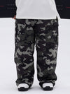 Men's Double Knee Mountain Freestyle Leopard Baggy Snow Pants