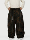 Men's Wild Motion Reflective Cargo Pockets Extra Baggy Snow Pants