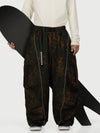 Men's Wild Motion Reflective Cargo Pockets Extra Baggy Snow Pants