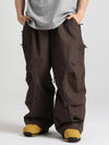 Men's Gsou Snow Luminous Edge Reflective Cargo Baggy Snow Pants