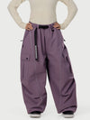 Women's Wild Motion Reflective Cargo Pockets Extra Baggy Snow Pants