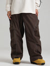 Women's Gsou Snow Luminous Edge Reflective Cargo Baggy Snow Pants