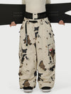Women's Functional Street Utility Belt Cargo Multi Pocket Baggy Snow Pants