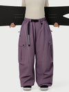 Women's Wild Motion Reflective Cargo Pockets Extra Baggy Snow Pants