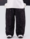 Men's Double Knee Mountain Freestyle Leopard Baggy Snow Pants