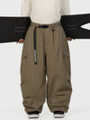 Men's Wild Motion Reflective Cargo Pockets Extra Baggy Snow Pants