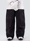 Women's Double Knee Mountain Freestyle Leopard Baggy Snow Pants
