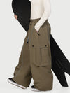 Women's Wild Motion Reflective Cargo Pockets Extra Baggy Snow Pants