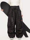Women's Functional Street Utility Belt Cargo Multi Pocket Baggy Snow Pants