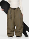 Women's Wild Motion Reflective Cargo Pockets Extra Baggy Snow Pants
