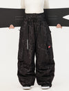 Women's Functional Street Utility Belt Cargo Multi Pocket Baggy Snow Pants