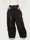 Women's Functional Street Utility Belt Cargo Multi Pocket Baggy Snow Pants