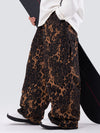 Men's Double Knee Mountain Freestyle Leopard Baggy Snow Pants