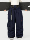 Women's Functional Street Utility Belt Cargo Multi Pocket Baggy Snow Pants