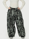 Women's Wild Motion Reflective Cargo Pockets Extra Baggy Snow Pants