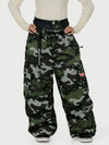 Women's Functional Street Utility Belt Cargo Multi Pocket Baggy Snow Pants