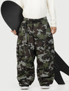 Men's Wild Motion Reflective Cargo Pockets Extra Baggy Snow Pants