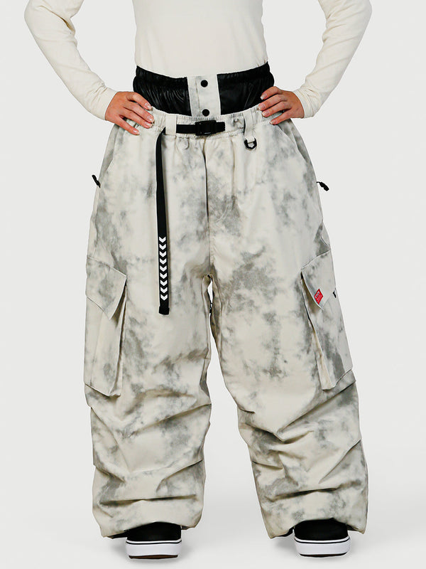 Women's Functional Street Utility Belt Cargo Multi Pocket Baggy Snow Pants