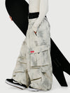 Women's Functional Street Utility Belt Cargo Multi Pocket Baggy Snow Pants