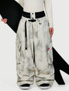 Women's Functional Street Utility Belt Cargo Multi Pocket Baggy Snow Pants