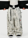 Women's Functional Street Utility Belt Cargo Multi Pocket Baggy Snow Pants