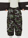 Women's Wild Motion Reflective Cargo Pockets Extra Baggy Snow Pants