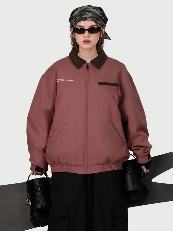 Women's Urban Steeze Workwear Lifestyle Snow Jacket – Contrast Collar Utility Fit