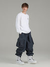 Women's Searipe Denim Baggy Cargo Snow Pants