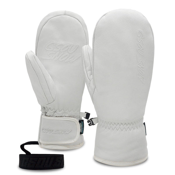 Women's Gsou Snow All-Mountain Leather Snowboard Mittens