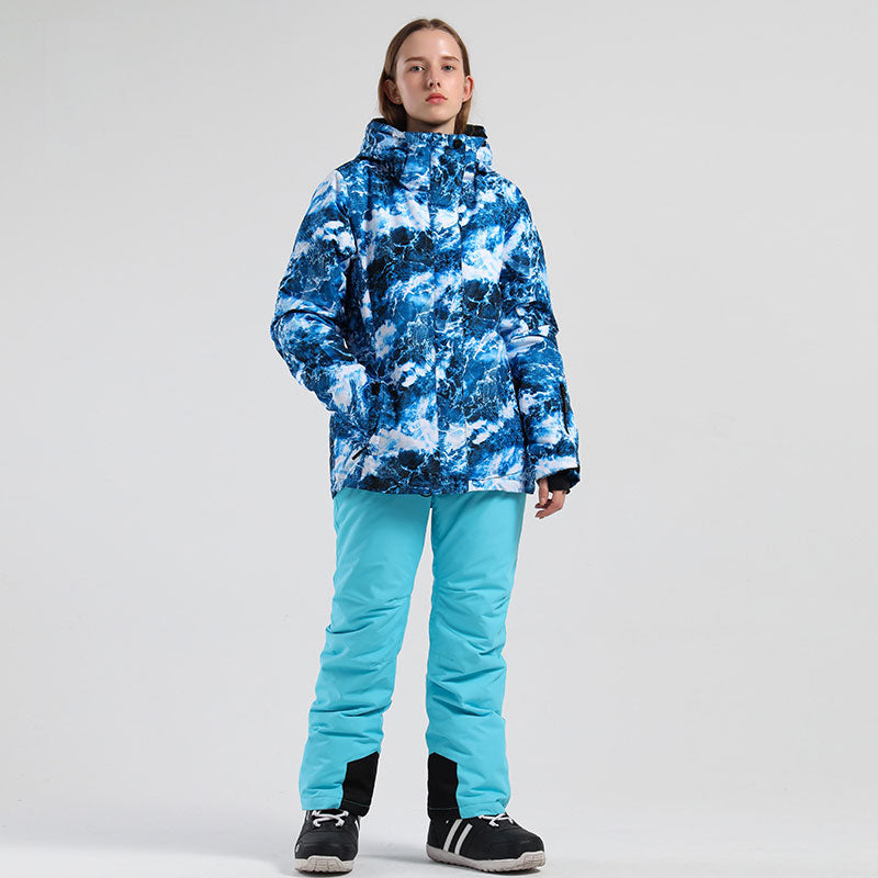 Women's SMN Winter Forest Two Piece Snowsuits Snow Jacket & Pants Set ...
