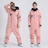 Women's SMN Slope Star Nasa Icon One Piece Ski Suits Winter Jumpsuit