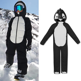 Phibee Kids Unisex Waterproof Winter Animal Friendly One Piece Snowsuits