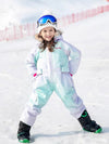 Girls Blue Magic Waterproof Colorful One Piece Coveralls Ski Suits Winter Jumpsuits