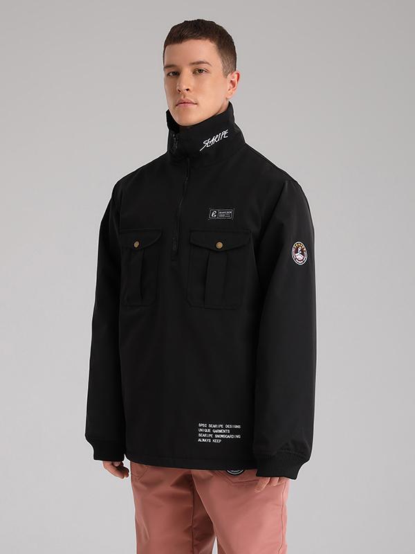 Men's Searipe Waste Land Half Zip Cargo Snow Jacket