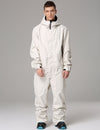 Men's Searipe One Piece Stylish White Ski Suits Winter Jumpsuit Snowsuits